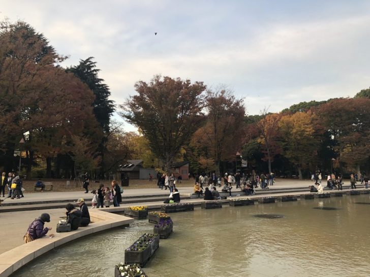 上野公園の噴水広場