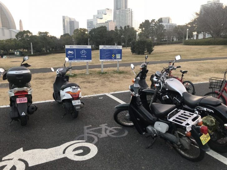臨港パークの駐輪場